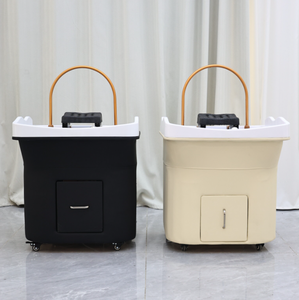 Fauteuil <span class=keywords><strong>de</strong></span> lavage moderne en acrylique réglable pour salon <span class=keywords><strong>de</strong></span> coiffure, mobilier portable pour <span class=keywords><strong>spa</strong></span> capillaire, idéal pour salon <span class=keywords><strong>de</strong></span> barbier, salon et salle <span class=keywords><strong>de</strong></span> bain - Product Image 2