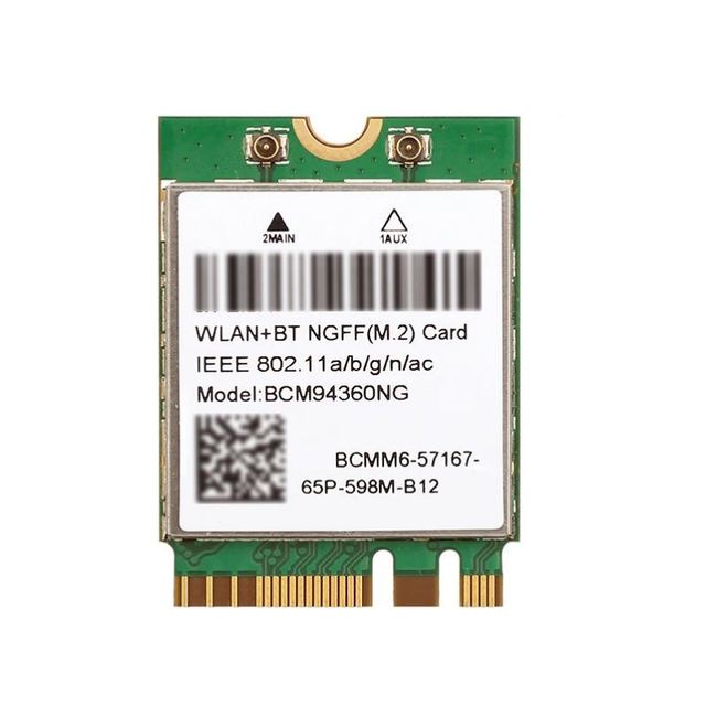 MLK BCM94360NG NGFF M.2 2230 WiFi Wireless Card 802.11ac 1200Mbps Adapter for MacOS BCM94360CS