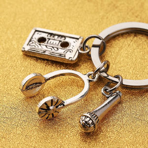 Pop DJ <span class=keywords><strong>Rock</strong></span> Band-Cassette para amantes <span class=keywords><strong>de</strong></span> la música, auriculares con micrófono, nota musical, Kit <span class=keywords><strong>de</strong></span> tambor <span class=keywords><strong>de</strong></span> guitarra, bolsa colgante para música, llavero - Product Image 2