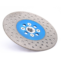 Disque à tronçonner diamanté double face brasé sous vide de qualité industrielle 125 mm avec bride M14 pour granit, pierre et céramique