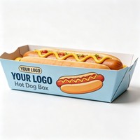Boîte à hot-dogs et hamburgers en carton avec impression de logo personnalisée pour les restaurants de restauration rapide et les services de livraison à emporter