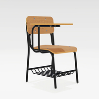 Chaise d'écriture en bois avec tablette pour la formation en classe, en contreplaqué africain, pour projets scolaires
