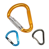 Mousqueton en alliage d'aluminium forgé (anodisé) à verrouillage par torsion, fabricant OEM/ODM Taïwan, 22kN, ouverture 33mm, 100g, conforme à la norme EN 12275