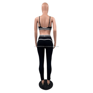 Ensemble de vêtements de sport personnalisés 2 pièces, vêtements de fitness, ensemble de course à pied et de yoga, ensemble de sport de haute qualité pour femmes, design sportif - Product Image 4