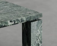 Dalles de marbre vert en pierre naturelle verte de luxe importées Verde Alpi Carreaux de marbre Table d'appoint Table basse