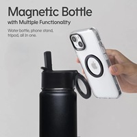 Nouveau couvercle magnétique Emerit 2026 avec anneau magnétique adhésif pour bouteilles d'eau de sport sous vide de 12oz, 18oz, 22oz, 24oz, 32oz, 40oz, 64oz