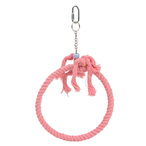 Jouet oiseau pour perruches en coton, objet à suspendre, pour animaux de compagnie, se balance, anneau support - Product Image 2