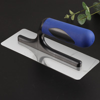 Lame de spatule d'écrémage en acier inoxydable avec manche en plastique Outil de lissage pour cloisons sèches Grattoir à plâtre Mastic