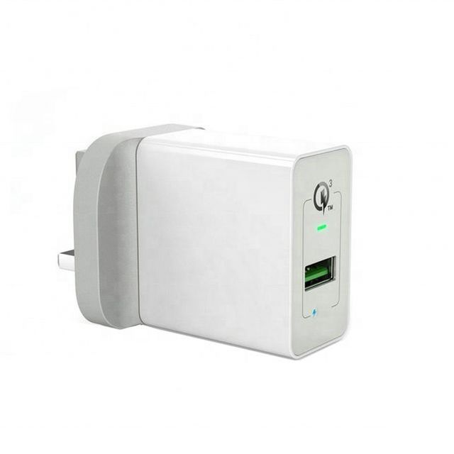 Best Selling Model 18W QC 3.0 Fast Charger Single Port USB Travel Charger Phone Adapter with CE FCC Rohs Certificate