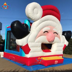 Château gonflable écologique WINWAY pour Noël, avec toboggan, décorations de Noël, château extérieur - Product Image 2