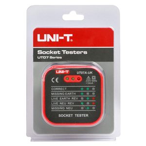 เครื่องทดสอบซ็อกเก็ต UNI-T UT07 ซีรีส์ดั้งเดิมสามารถตรวจสอบข้อผิดพลาดในการเดินสายไฟของซ็อกเก็ตได้ - Product Image 1