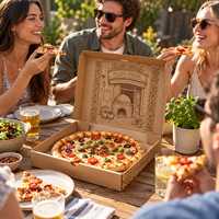 HAIXING Individuell Bedruckte 20x20 40x40 30x30 12x12 33 18 cm 16 14 10 18 Zoll Quadratische Schwarze Pizza-Verpackungsbox
