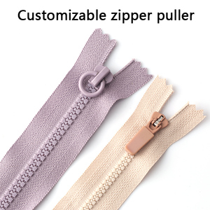 Nhà sản xuất khóa kéo màu tùy chỉnh # 5 # 7 Khóa kéo nhựa nhựa tổng hợp đầu mở 60cm - Product Image 4