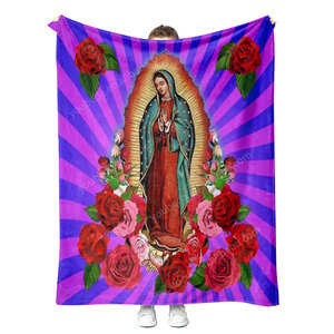 Diseño personalizado América del Norte México <span class=keywords><strong>San</strong></span> <span class=keywords><strong>Judas</strong></span> <span class=keywords><strong>Tadeo</strong></span> y Virgen de Guadalupe Carácter Dios tirar Manta - Product Image 6