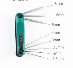 9pcs/מתקפל סוף אלן מפתח סט נייד מתקפל משושה - Product Image 6