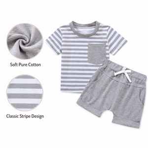 Conjunto Casual de Dos Piezas para Niños de 1 a 4 Años, Ropa Infantil de Manga Corta para Verano - Product Image 1
