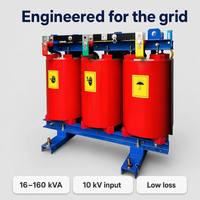 Transformateur sec à faible perte et haute efficacité, deux enroulements, 10 kV 400 V 630 kVA