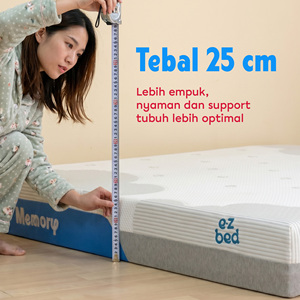 ที่นอนเมมโมรี่โฟมความหนาแน่นสูงจาก EZ Bed ให้ความนุ่มสบายระดับปานกลาง หนา 25 ซม. พร้อมการรองรับที่เชื่อถือได้เพื่อการนอนหลับพักผ่อนอย่างเงียบสงบ - Product Image 4