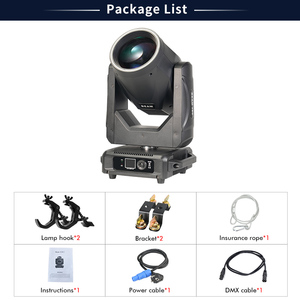 MOWL 2팩 신형 380W 350W 헤일로 링 샤피 DMX 빔 350 380 무빙 헤드 라이트 (플라이트 케이스 포함) - Product Image 2