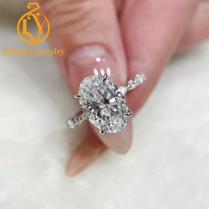 Bague Fiançailles Diamant Lab 4.5 Ct Ovale – Or Rose 14 Carats – Certifiée IGI – Taille Ajustable
