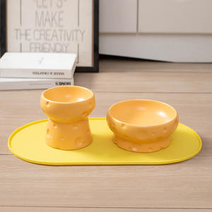 Ciotola per Cani in Ceramica Ecologica con Piedini Alti, Protegge la Colonna Cervicale, Impermeabile, per Cibo e Acqua - Product Image 1