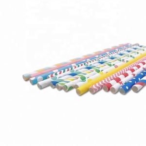 Pajitas de Papel Biodegradables Desechables Ecológicas Personalizables con Impresión Colorida, Pajitas para Beber al por Mayor con LOGO - Product Image 2