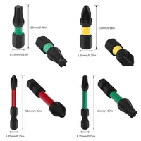 Jeu de 55 embouts de tournevis à chocs en acier S2, tige hexagonale de 1/4 pouce, magnétiques, PH2 PZ2 T25, 25 mm 50 mm, pour réparation domestique et travaux de bricolage