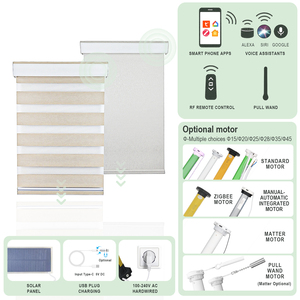 Tende <span class=keywords><strong>a</strong></span> Rullo Automatiche Personalizzate per Ufficio con Controllo Remoto WiFi e Filtraggio della Luce - Product Image 2