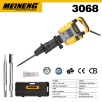 Marteau de démolition électrique MEINENG2300W, 80J, marteau perforateur à fort impact, 110V/220V, briseur de béton avec kit de ciseaux pour la construction