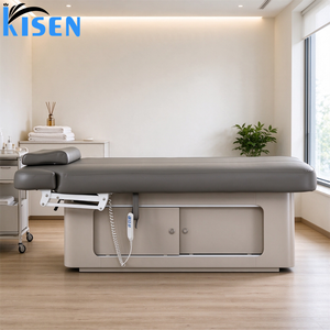 Cama de Tratamiento Eléctrica de Lujo Kisen, Diseño Tradicional en Cuero Sintético, Mesa de Masaje Facial para Salón de Belleza, 2 Motores - Product Image 3