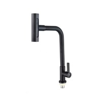 Keran Wastafel Air Dingin Tunggal Modern Hitam DL-032 SUS Baru dengan Tuas Tunggal untuk Penggunaan di Kamar Tidur dan Kamar Mandi