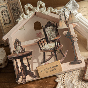 15 autocollants par paquet, série Rococo Sweet Dream House, autocollants découpés à la forme, style européen, autocollants décoratifs pour les fêtes, pour bricolage - Product Image 2