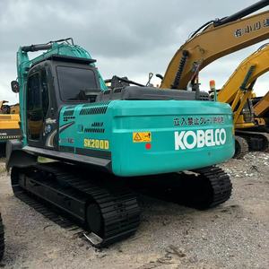 Excavatrice sur chenilles hydraulique Kobelco SK200D d'occasion d'origine japonaise, 20,6 tonnes, de taille moyenne, matériel de construction d'occasion, peu utilisée - Product Image 4