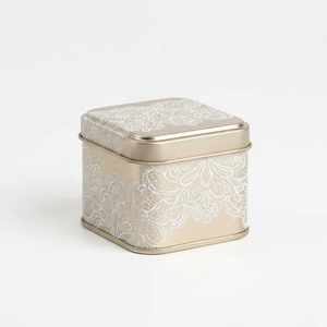 Boîte en fer blanc carrée personnalisée OEM, <span class=keywords><strong>4</strong></span> <span class=keywords><strong>couleurs</strong></span>, gaufrée, pour bonbons <span class=keywords><strong>de</strong></span> mariage, couleur or champagne, or rose, argent, blanc nacré, pour cadeaux et faveurs - Product Image 1