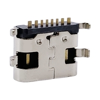 Connecteur Type C 8 broches personnalisé en gros, remplacement pour TE Molex JST USB SMT, port de charge femelle 8p, port de charge Type C