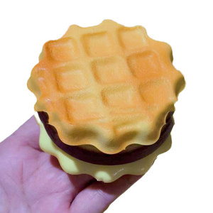 8.5CM PU Realistic Waffle Stress Relief Squishy Toys Unisex 14+ Teens Adults Slow Rebound Sweet Snack Food Fidget Funny - Product Image 1