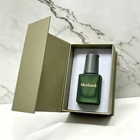 Flacon de lotion carré en verre de qualité supérieure 15 ml, boîte personnalisée avec logo couleur, personnalisation complète de l'emballage OEM