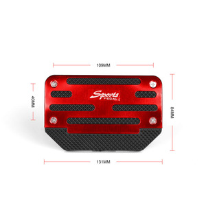 Pedal deportivo de aleación de aluminio para freno y acelerador, 109x84mm, rojo, para transmisión automática AT - Product Image 1