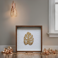 Boîte de présentation en plastique écologique classique faite à la main avec porte en verre pour œuvres d'art 3D, décoration de mariage et de maison