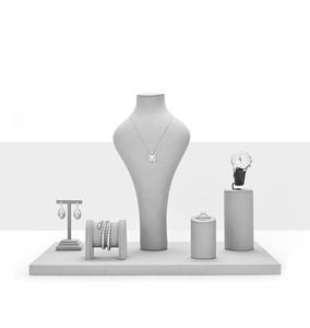 Expositor de collares de joyería personalizado, vitrina de joyería de lujo ultraligera de fibra, mostrador, accesorios de exhibición de joyería - Product Image 5