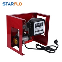 STARFLO 40LPM 220V Moteur AC Mini Pompe électrique portable de transfert de carburant diesel Extracteur d'huile avec débitmètre et tuyau