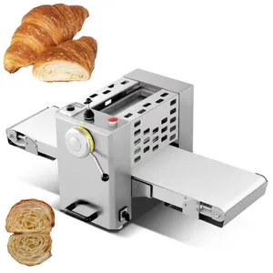 Máquina automática de padaria para mesa, folhador elétrico de massa