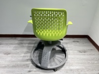 Chaise d'étudiant moderne en plastique de haute qualité pour lycée et université, avec tablette d'écriture et roulettes, idéale pour salle de formation