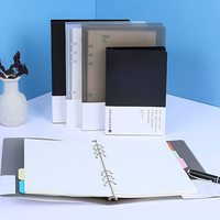 Fournitures de bureau réutilisables A5 A6 B5 reliure à anneaux reliure pour cahier à couverture en PVC à 6 anneaux