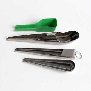Mangeoire en acier inoxydable Mangeoire à oiseaux Cuillère <span class=keywords><strong>Spatule</strong></span> alimentaire Ajouter de l'eau Ajouter de la nourriture Ustensiles pour oiseaux Fournitures Cage à oiseaux Accessoires - Product Image 4