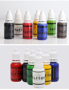 Set de 7 Pigmentos de Tinta para Tatuajes de 15ml, Suministro de Color Permanente para Arte Corporal, para Artistas de Estudio - Product Image 6