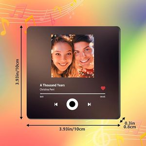 Aggiornato musica-frigo-magnete Album fotografico personalizzato frigo magnete lettore musicale decorazione per la casa fai da te vuota musica in plastica magnete frigo - Product Image 5