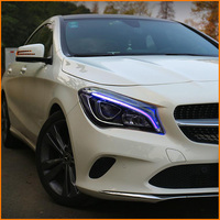 Phares LED pour Benz C117 W117 CLA 2014 à 2019, phares à lentille de projecteur de pointe 2019 avec feux de jour DRL intégrés