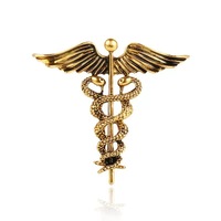 Broche créative rétro européenne et américaine en zircon, en forme de serpent, de sceptre, d'ailes d'ange ou d'animal, accessoire de mode, cadeau
