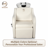 Fauteuil de lavage moderne et réglable en cuir PU, hydraulique, professionnel, pour salon de beauté et spa commercial, imperméable et durable